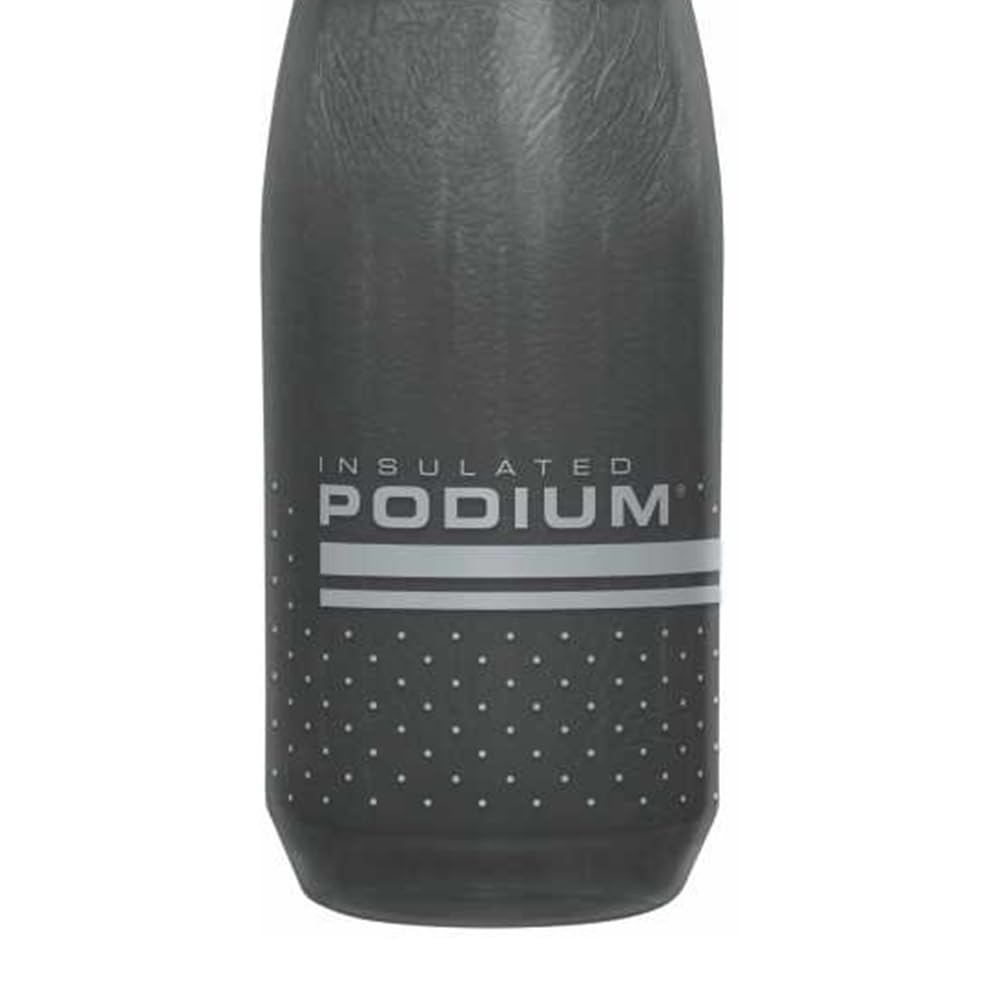 CamelBak Podium Chill bottle in bike cage demonstrates secure fit across terrains.