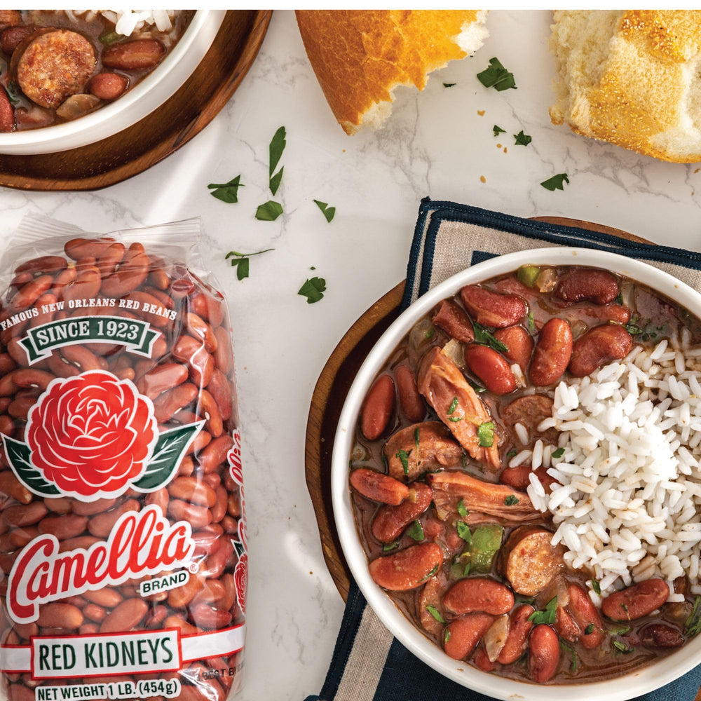 Camellia Brand kidney beans tossed in salad for protein and texture.