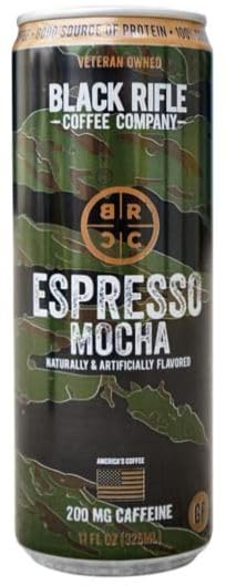 CAMEO Black Coffee Espresso Mocha label highlights gluten-free and protein notes.