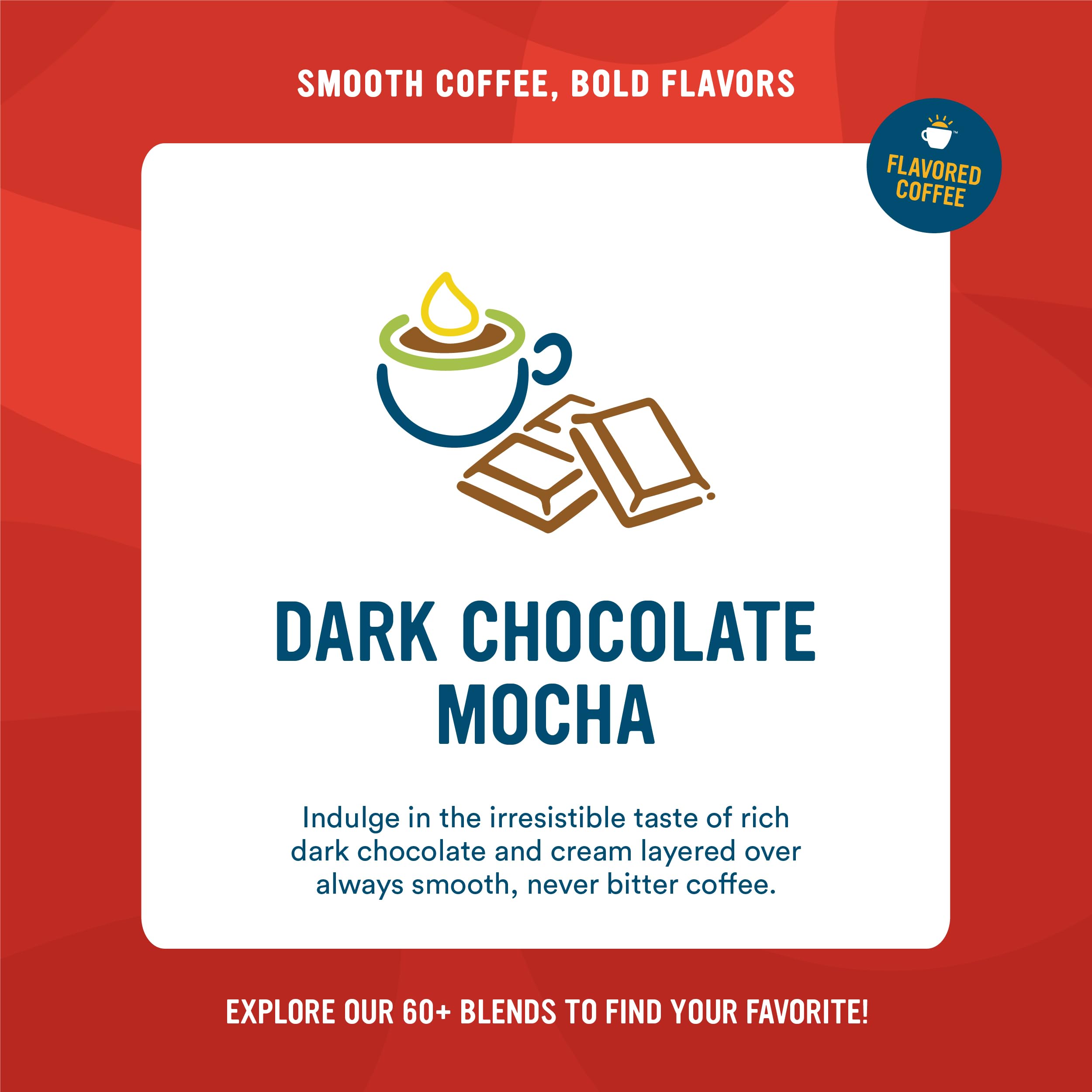 Cameron's Coffee Dark Chocolate Mocha beans close-up highlights premium Arabica flavor.