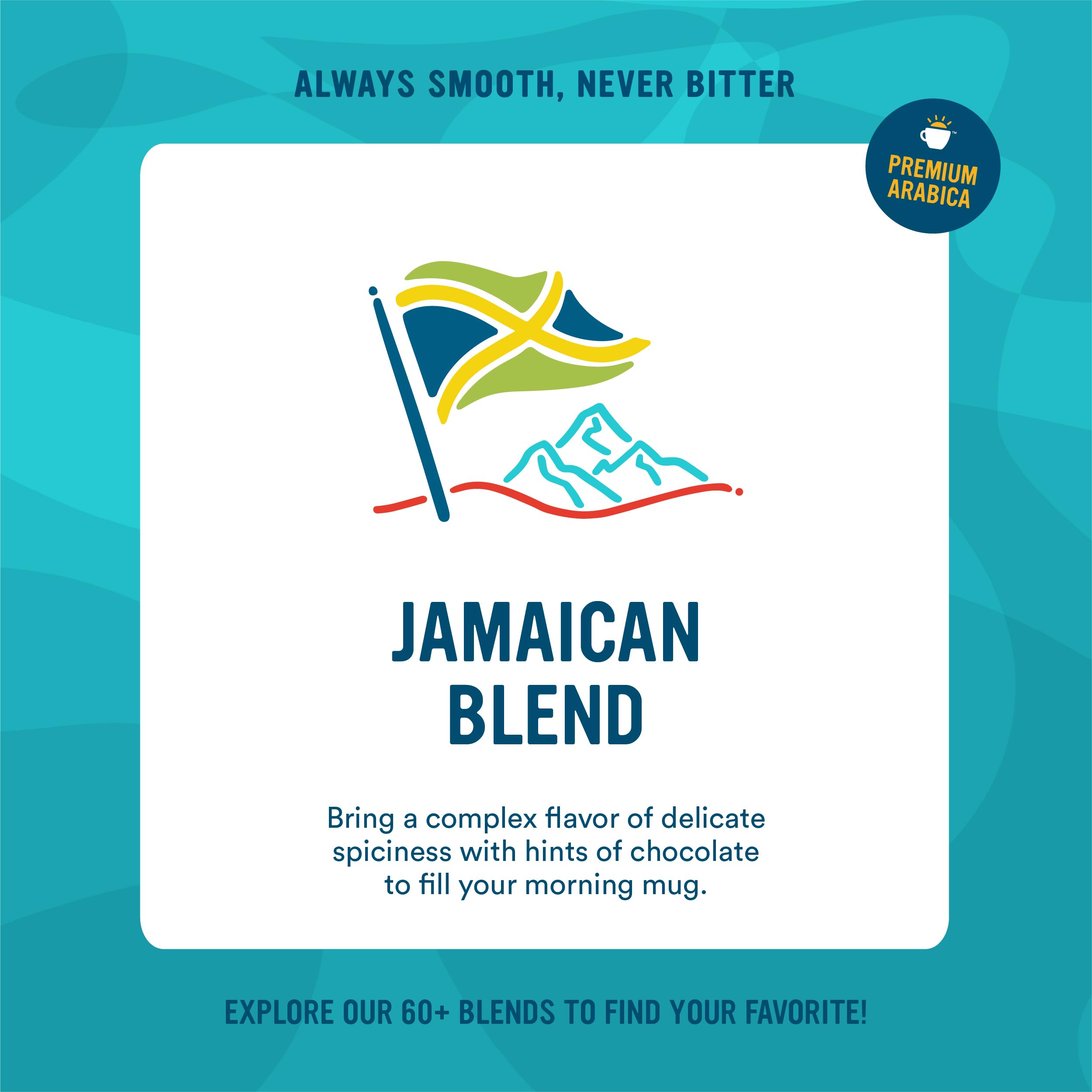 Cameron's Coffee Jamaican Blend beans close-up, premium Arabica notes