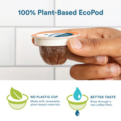 Cameron's Organic Breakfast Blend pods in cup produce a balanced morning cup.