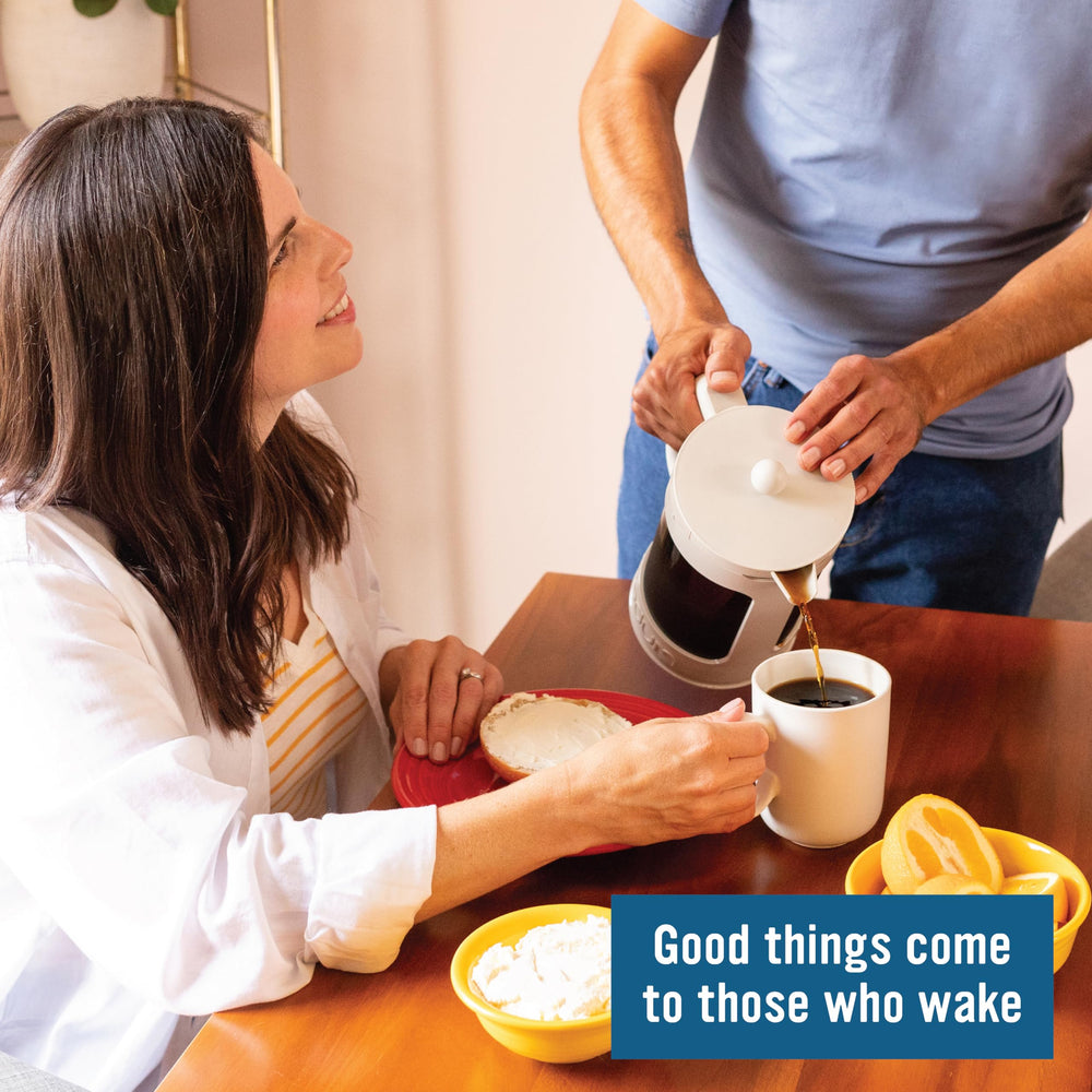 Cameron's Coffee packaging and label signal sustainability and care.