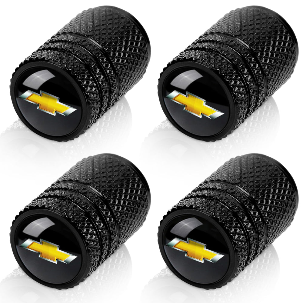 Camfeast tire valve cap 4pc in black for durable protection and stylish car detail.
