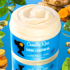 Camille Rose textured hair closeup showcasing enhanced shine and frizz control.