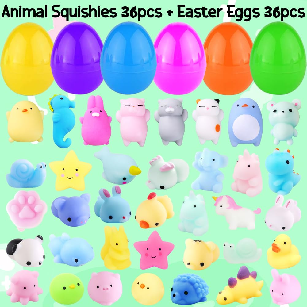 CAMIRUS mini animal squishies inside eggs, perfect party favors.