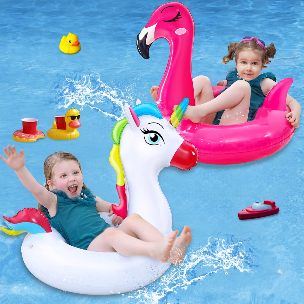Camlinbo flamingo swim float for kids, whimsical pool days.