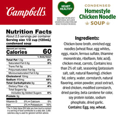Campbell's chicken noodle soup broth and noodles ready to warm