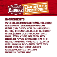 Campbell’s Chunky Gumbo microwave-ready can image, showing quick heat for a satisfying lunch.