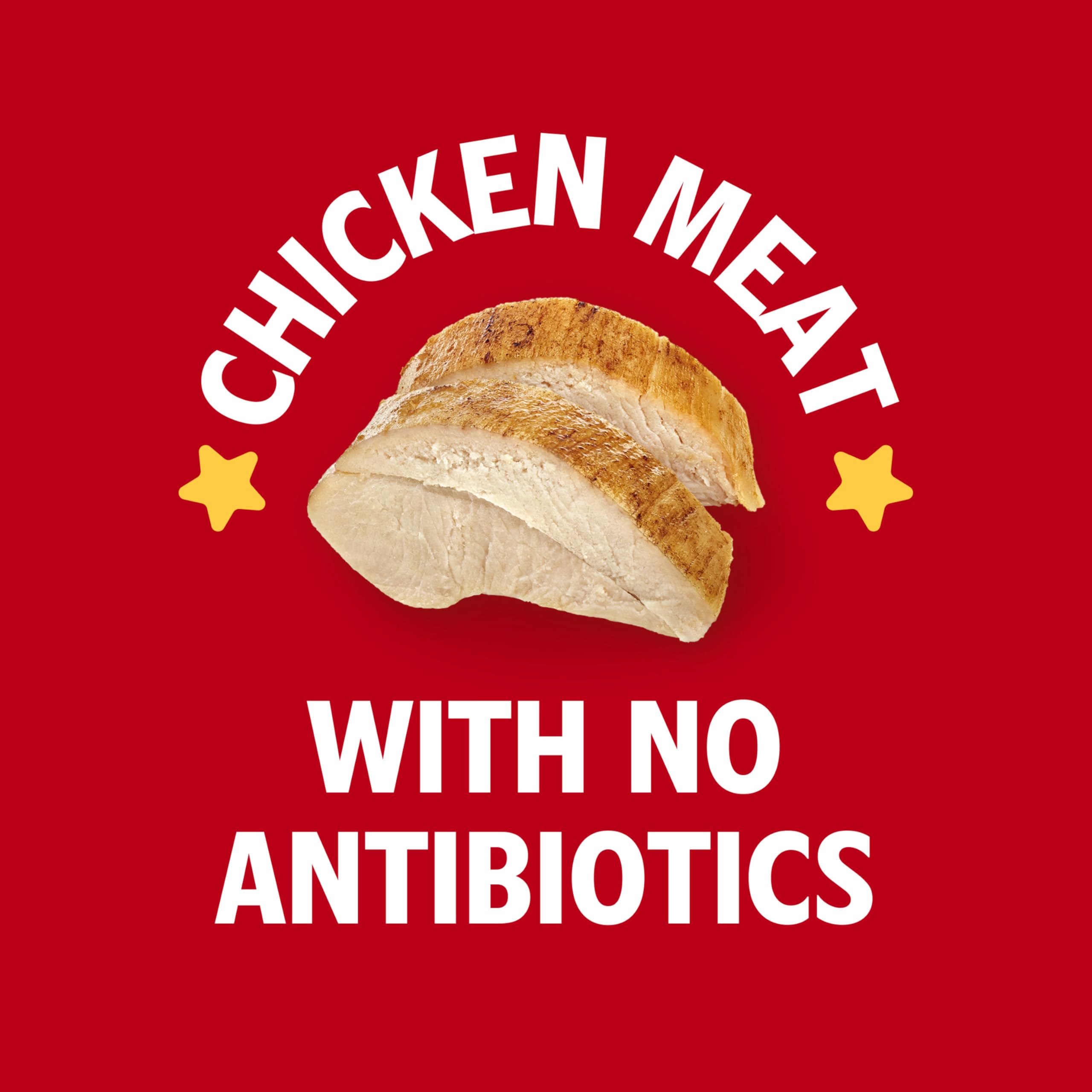 Campbell’s condensed Chicken and Stars label closeup, no artificial flavors highlighted.