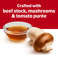 Campbell's Golden Mushroom Soup serves as a stew base for hearty dishes