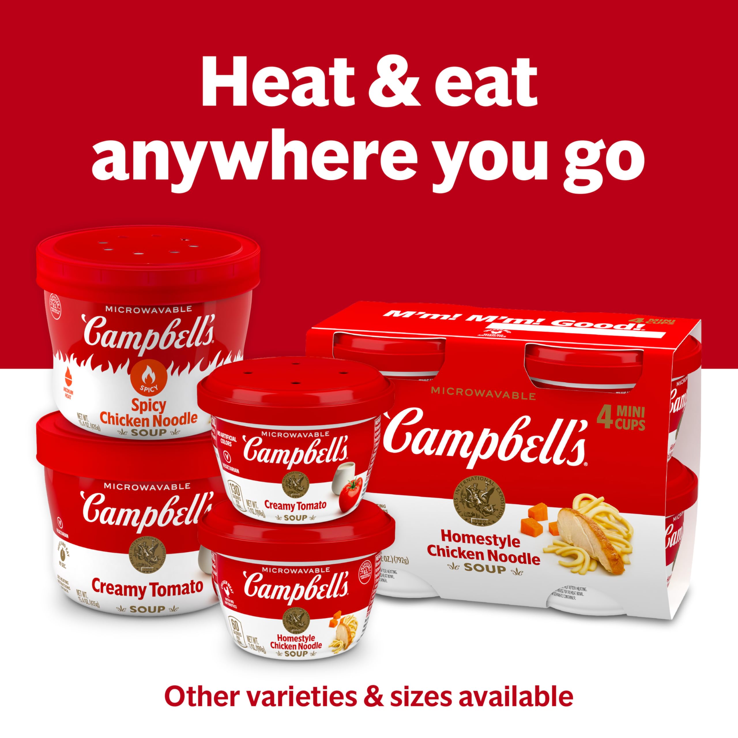 Campbell's Homestyle Chicken Noodle Soup serving idea for an on-the-go meal