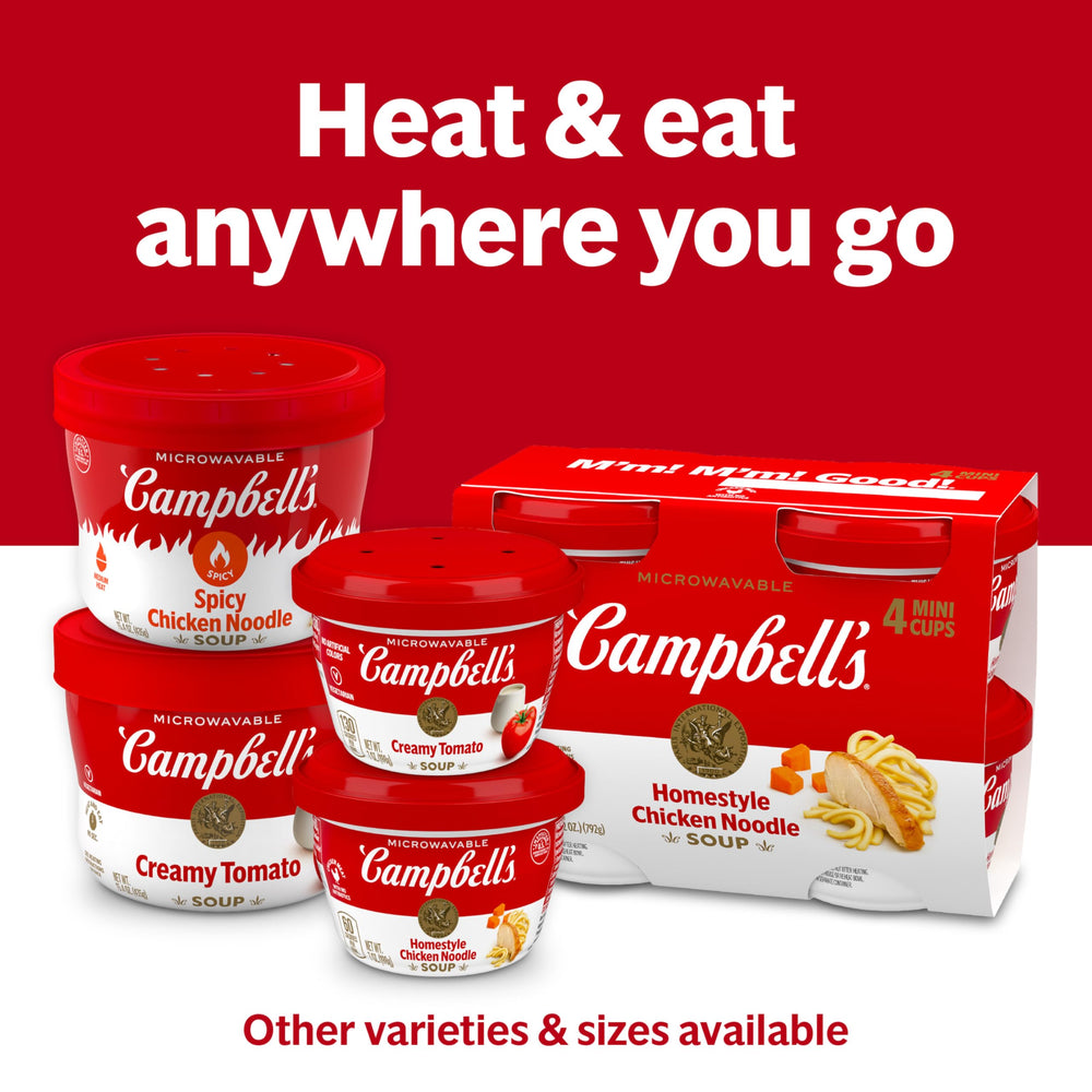 Campbell's Homestyle Chicken Noodle Soup serving idea for an on-the-go meal