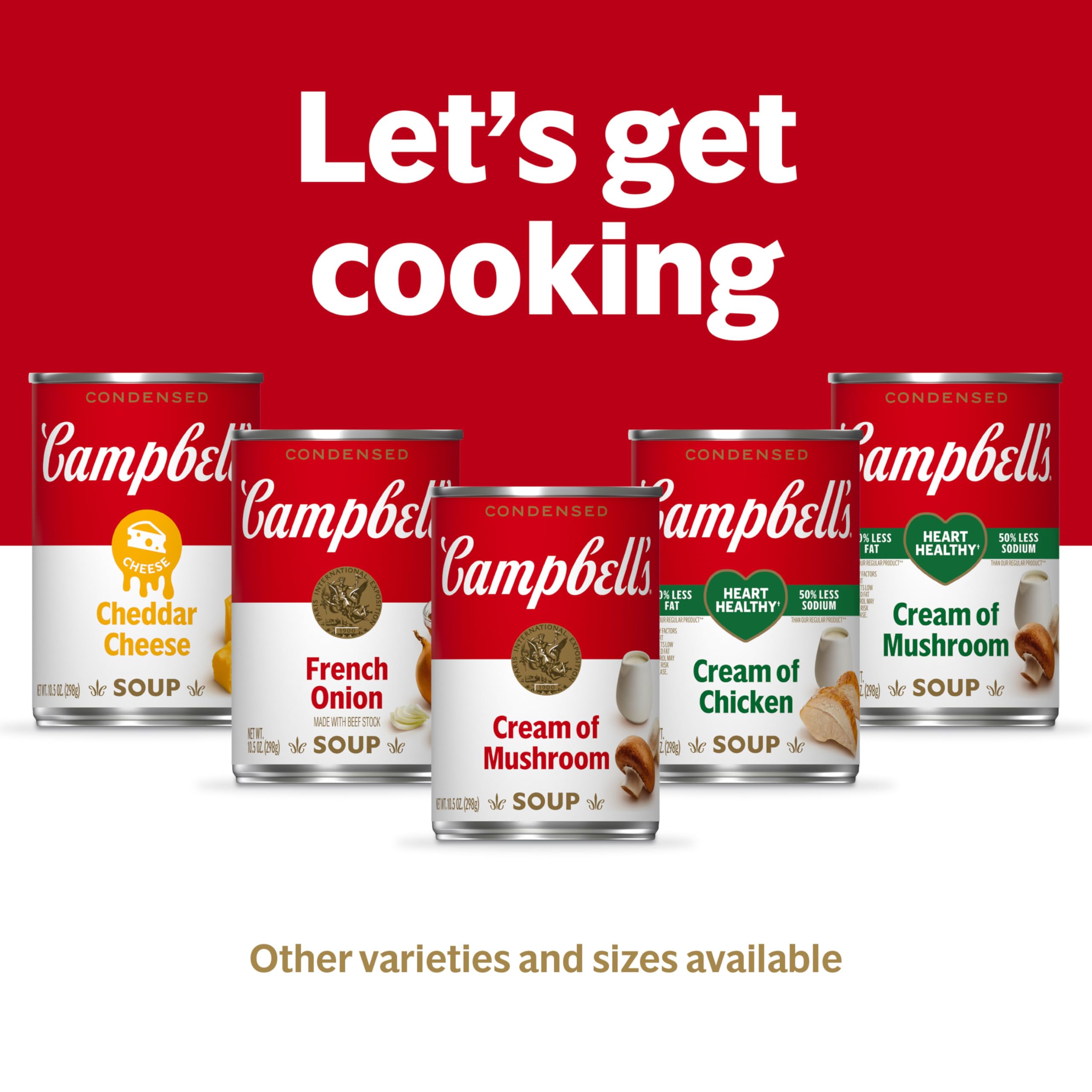 Pantry staple Campbell's Cream of Chicken Soup for quick meals.