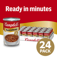Close-up of tender beans and pork in Campbell's Pork and Beans