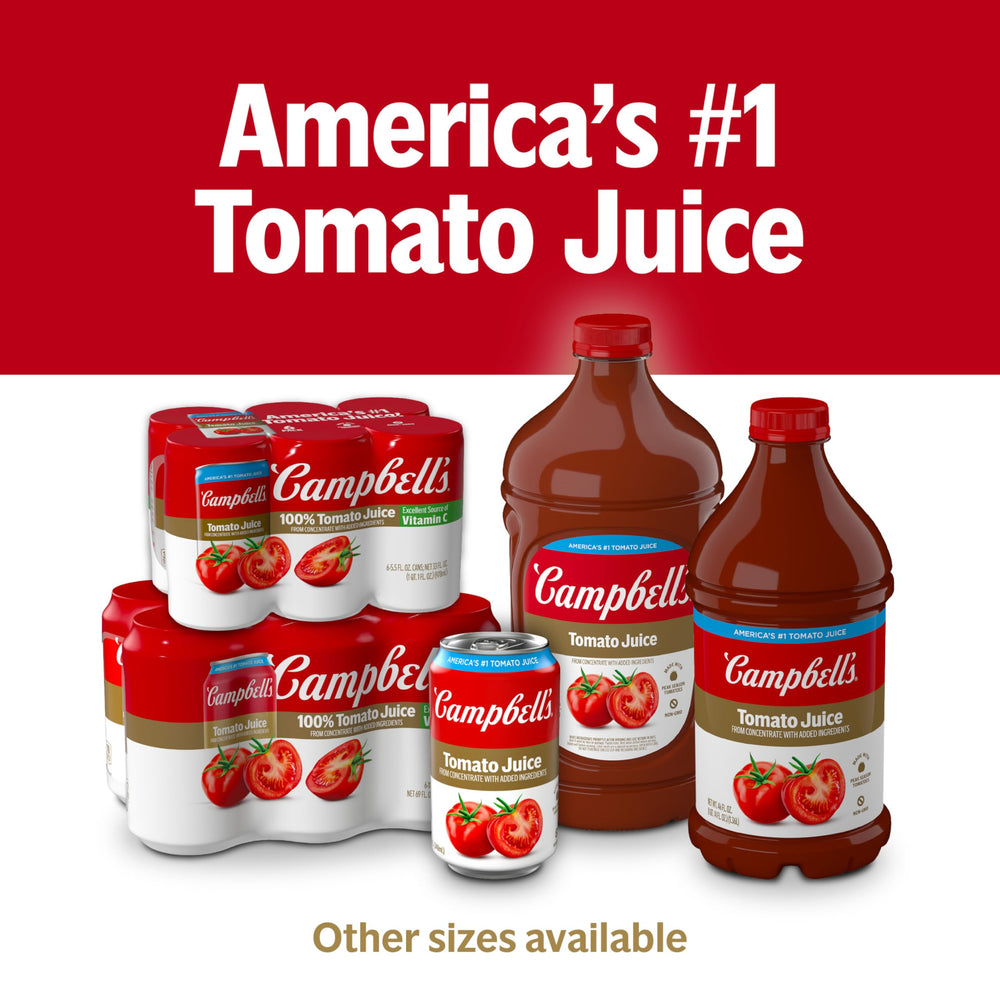 Campbell's tomato juice as a versatile mixer for mocktails and cocktails.