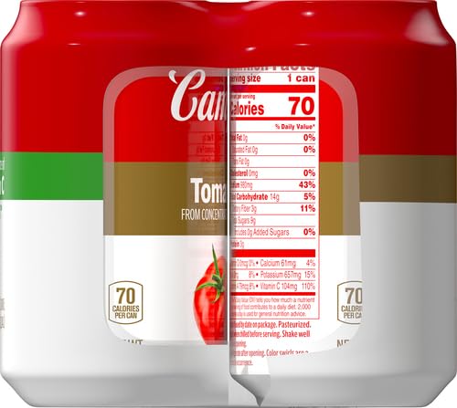 Morning glass of Campbell's tomato juice to brighten your day