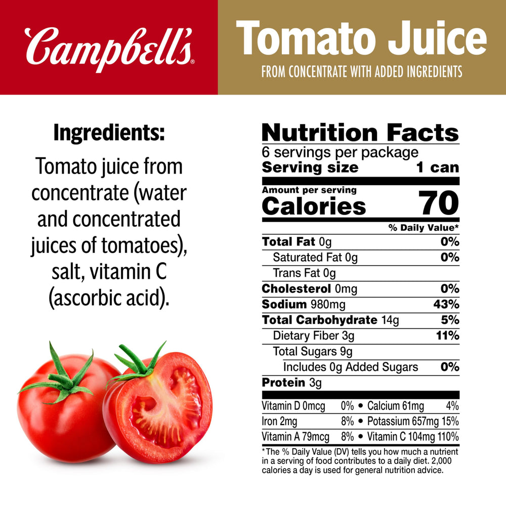 Campbell's tomato juice as a base for sauces and soups in recipes
