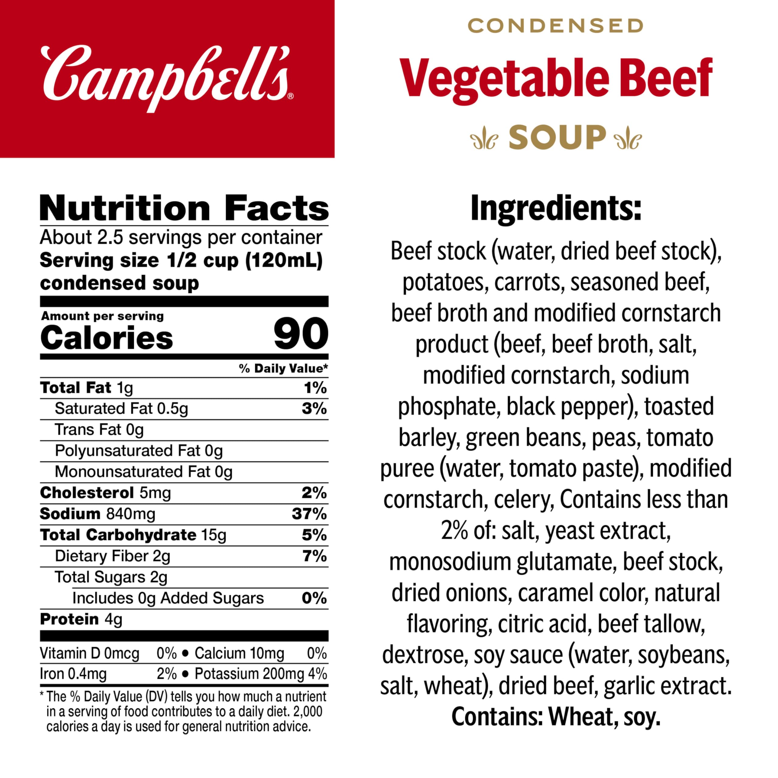 Family enjoys Campbell's Vegetable Beef Soup at the table