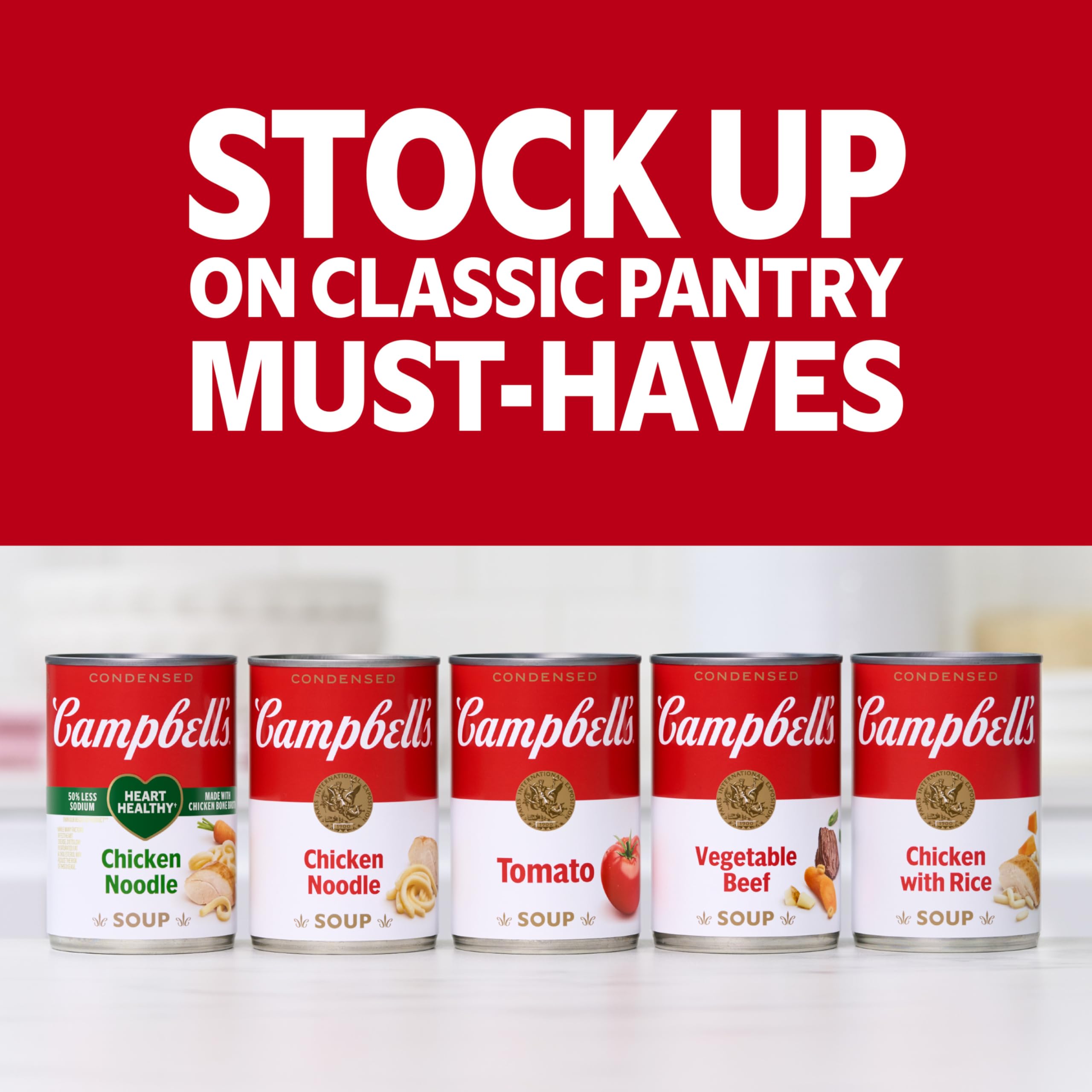 Microwave-ready Campbell's Vegetable Beef Soup in a cozy bowl