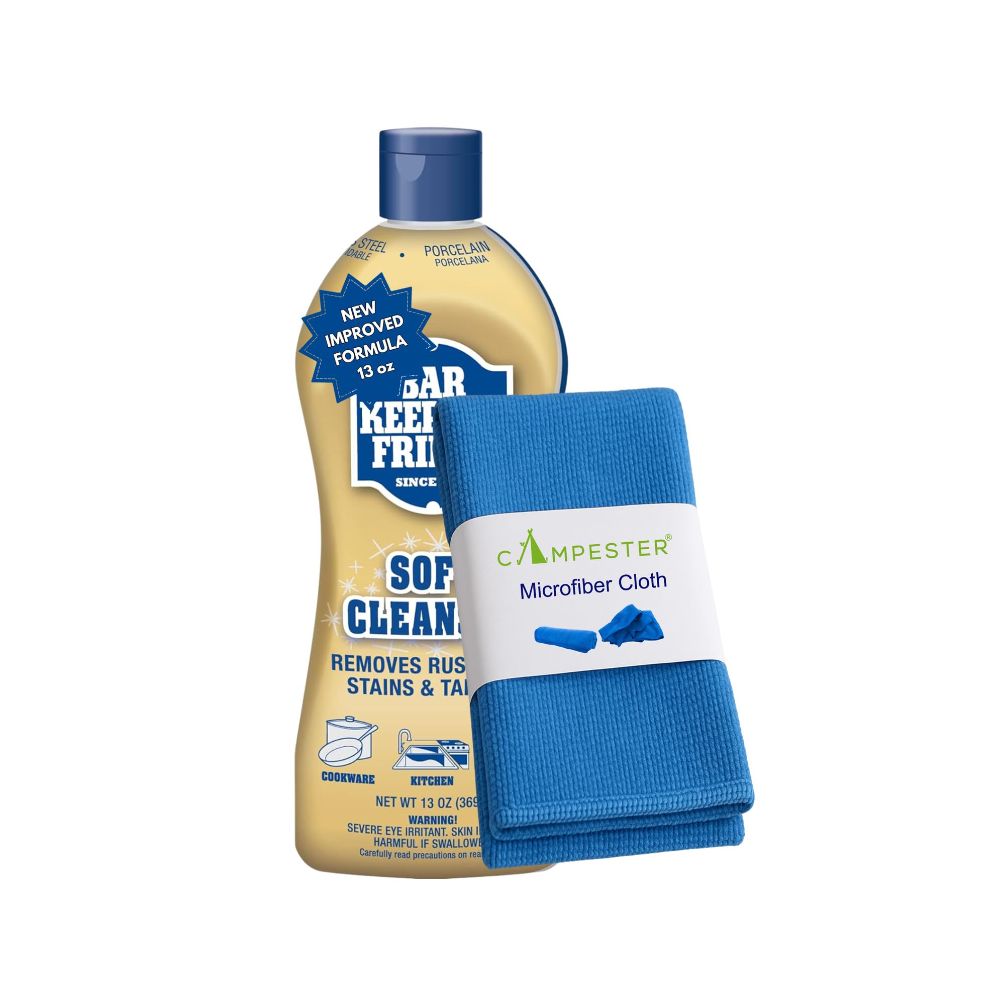 Campester soft cleanser 13oz bottle for rust and tarnish removal on various surfaces