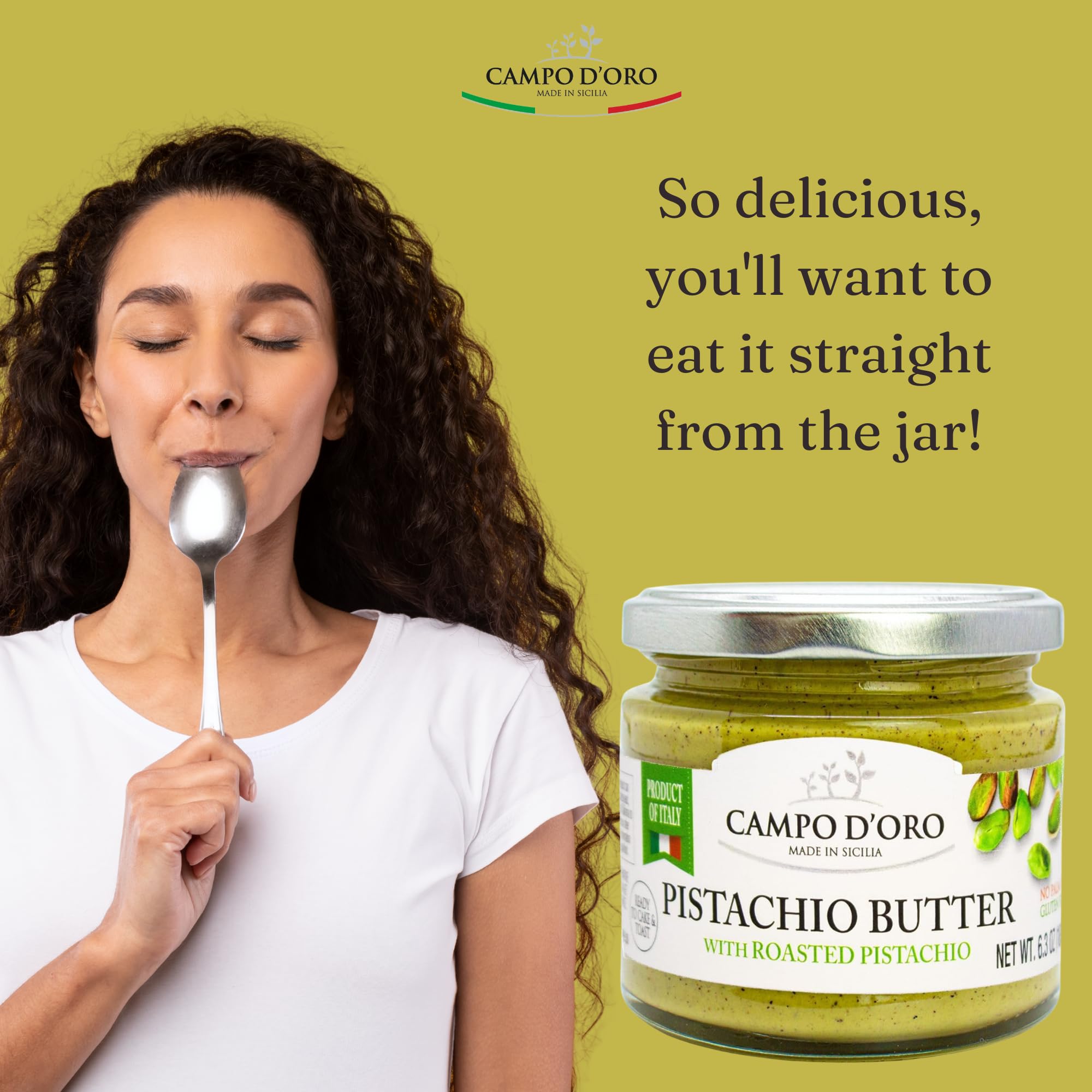 CAMPO D'ORO Pistachio Cream pairs with cheesecakes for indulgent flavor.