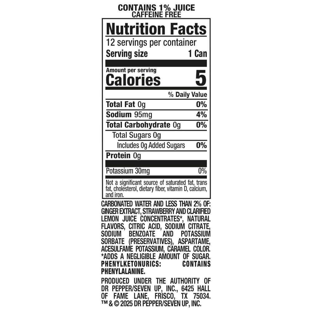 Canada Dry Fruit Splash can highlighting zero sugar option for easy sipping.