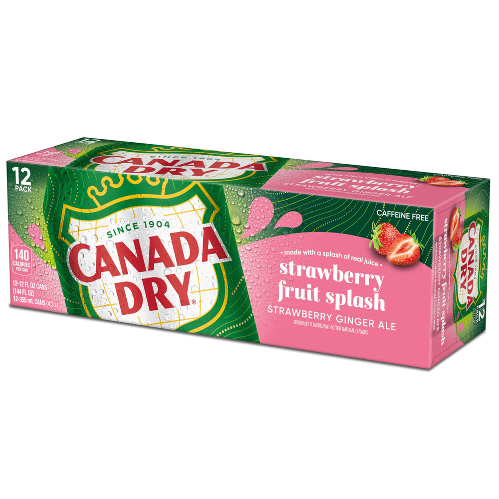 Canada Dry Fruit Splash Strawberry Ginger Ale in a cocktail or mocktail for mixed drinks