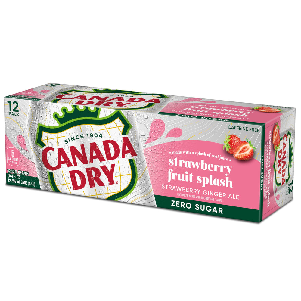 Canada Dry Fruit Splash ingredients label showing real juice and natural flavors.