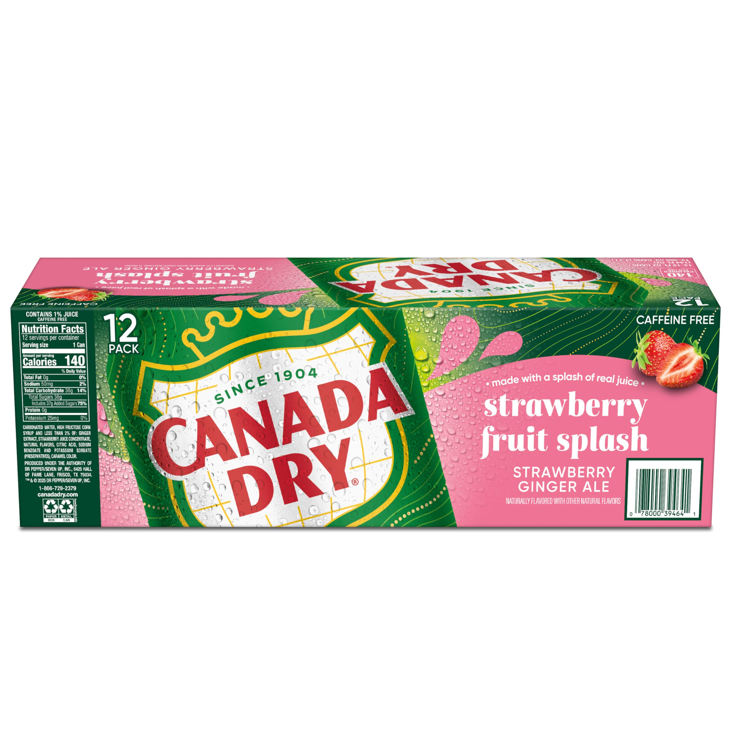 Canada Dry Fruit Splash Strawberry Ginger Ale refreshing scene for cozy evenings