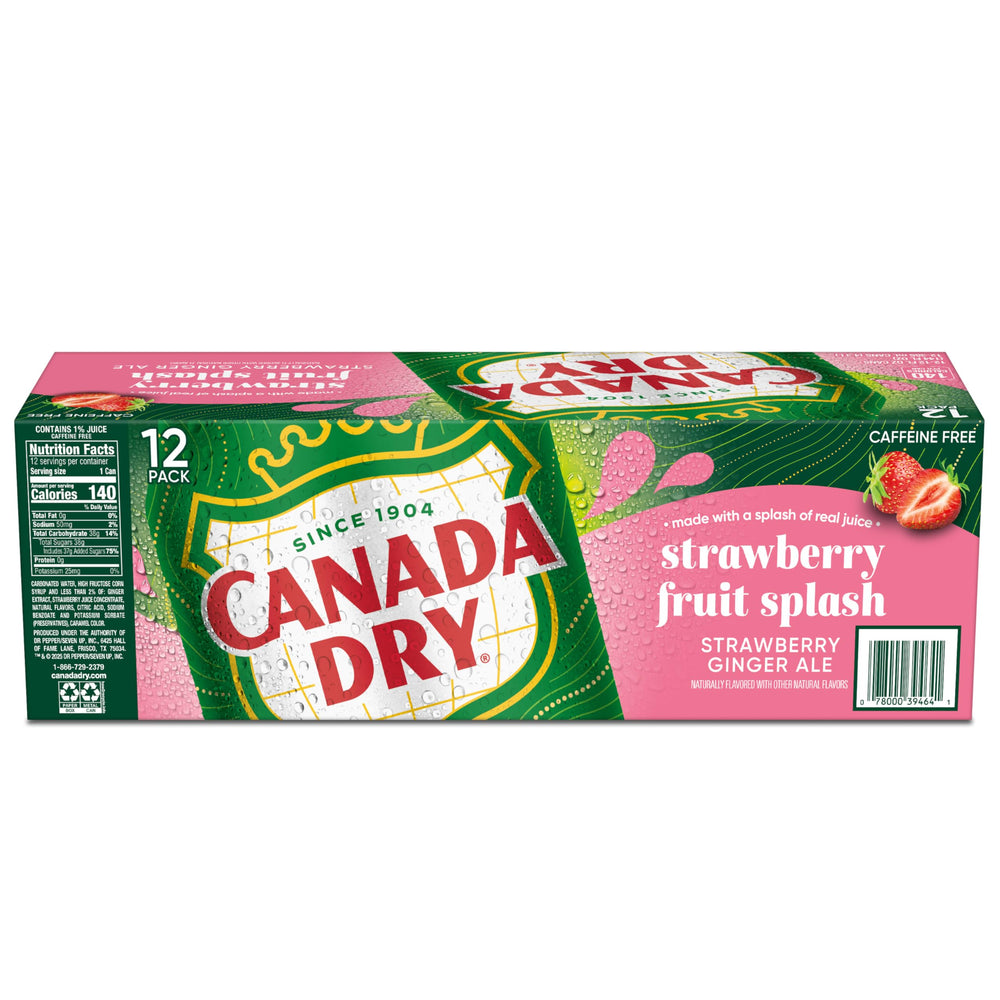 Canada Dry Fruit Splash Strawberry Ginger Ale refreshing scene for cozy evenings