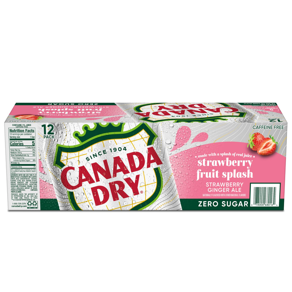Chilled Canada Dry Fruit Splash can cooling on a sunny day.