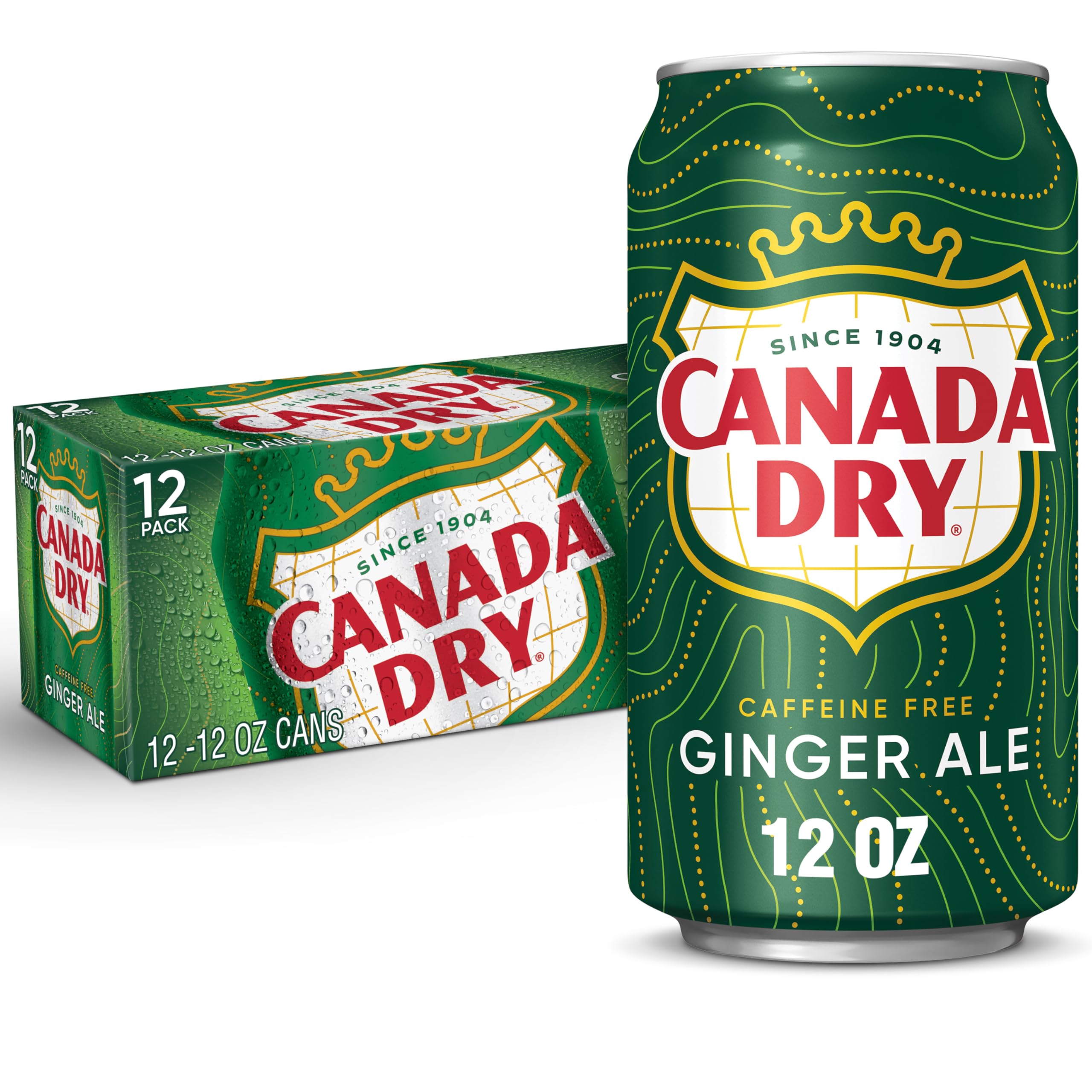 Canada Dry Ginger Ale can with crisp ginger flavor for a refreshing sip