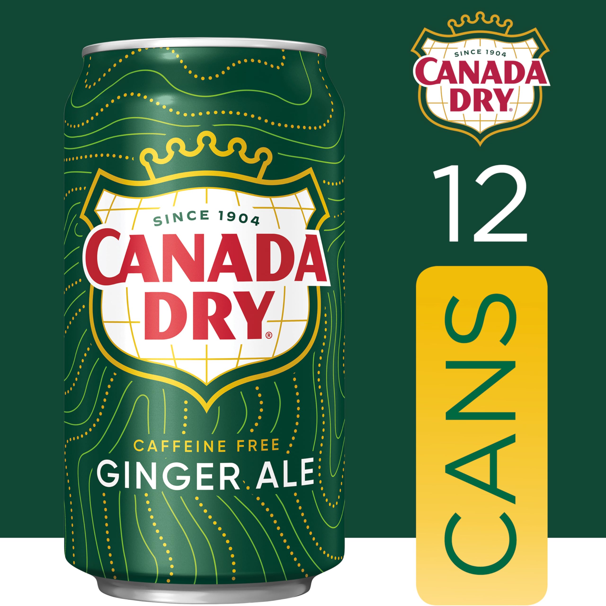 Ice-cold Canada Dry Ginger Ale on a glass emphasizes bubbly refreshment