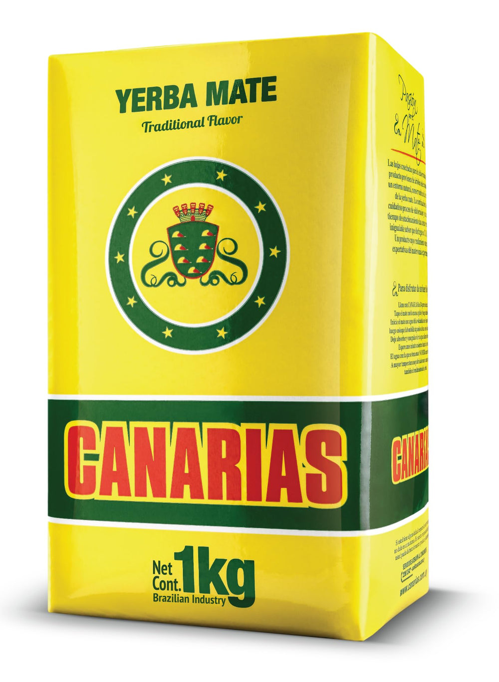 Canarias Yerba Mate traditional packaging highlights Uruguayan heritage for daily rituals.