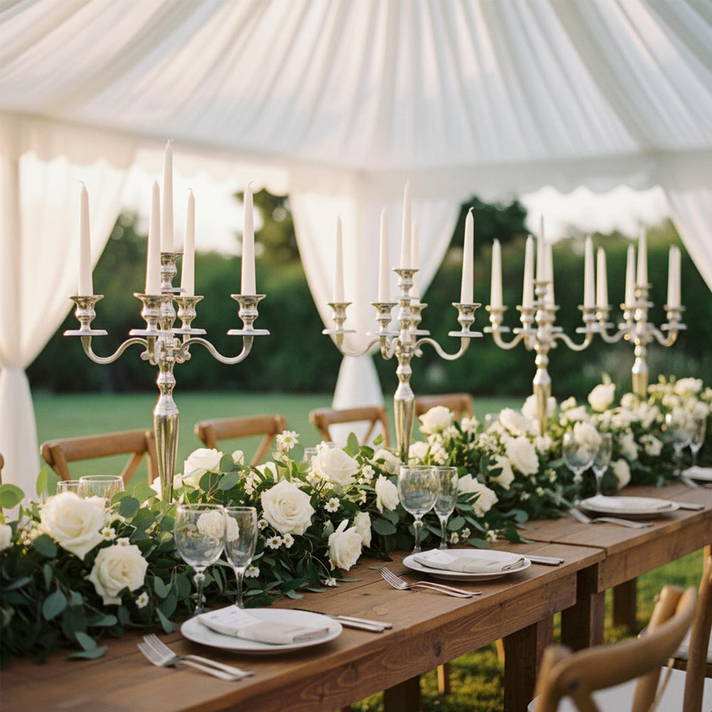 candlesee dining ambiance taper provides warm glow for dinners and parties.