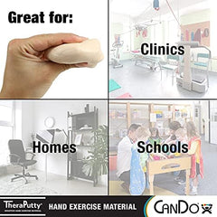 CanDo Theraputty Plus green color-coded resistance levels for progressive training.