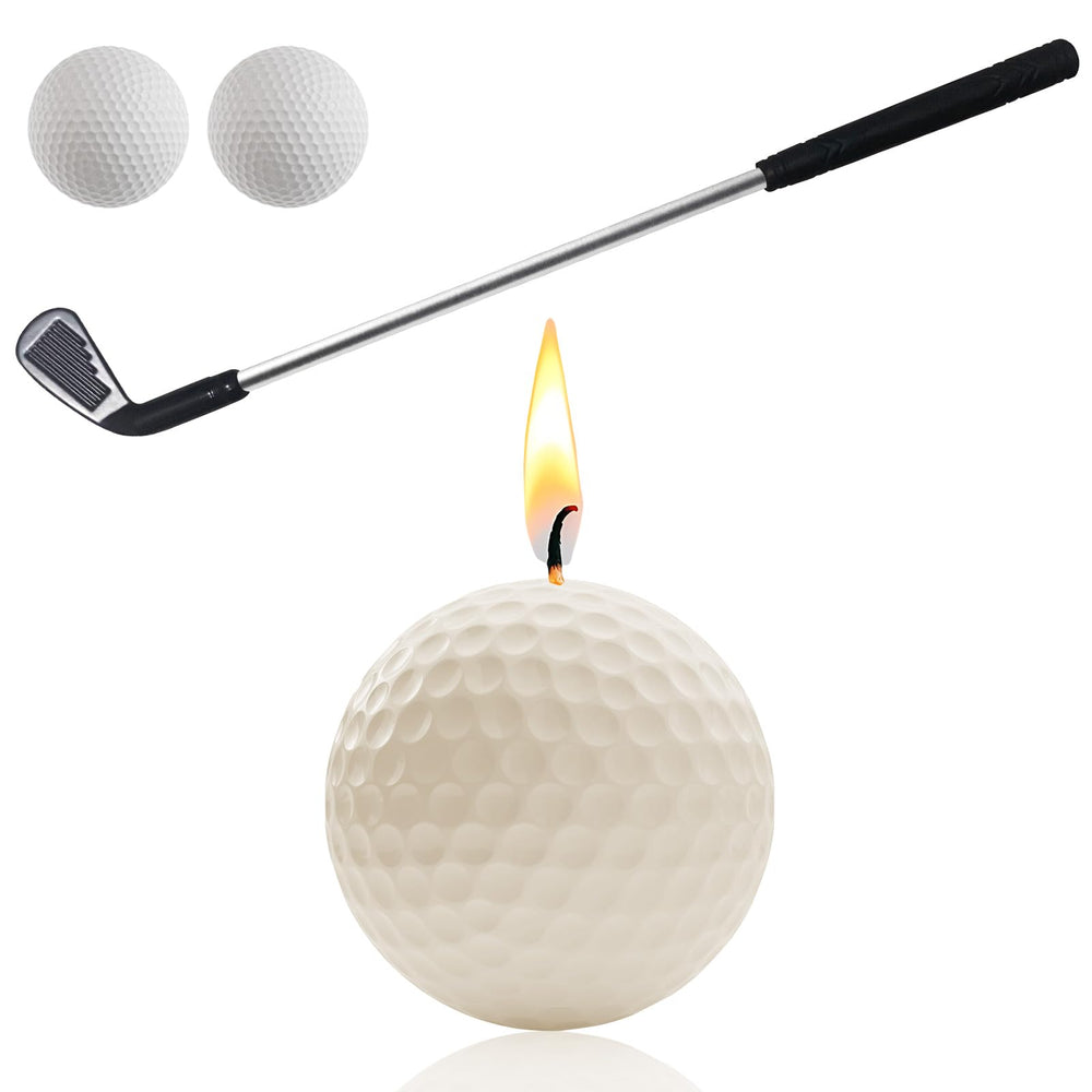 Candoll golf ball candles multicolor on cake for a playful birthday