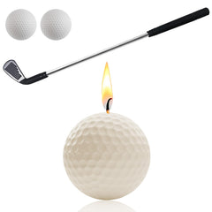 Candoll golf ball candles multicolor on cake for a playful birthday