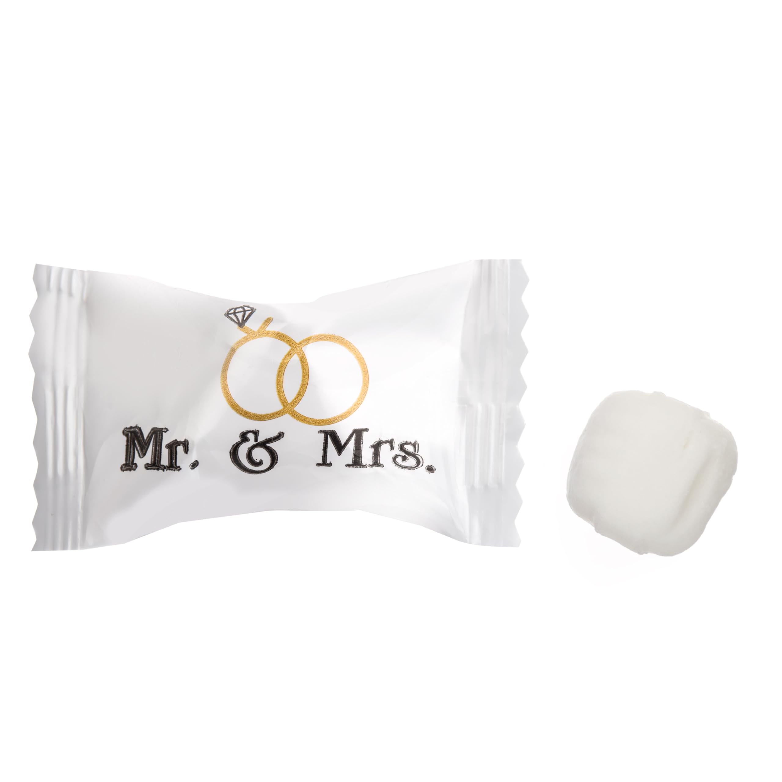 Candy Envy Mr. Mrs. Buttermints on a table ready for guests