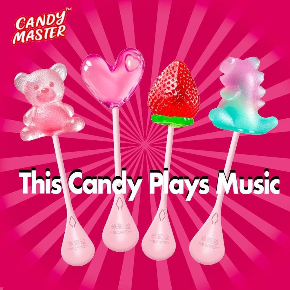 Candy Master MeCandy 4D Lights-and-Sounds lollipop; eye catching display.