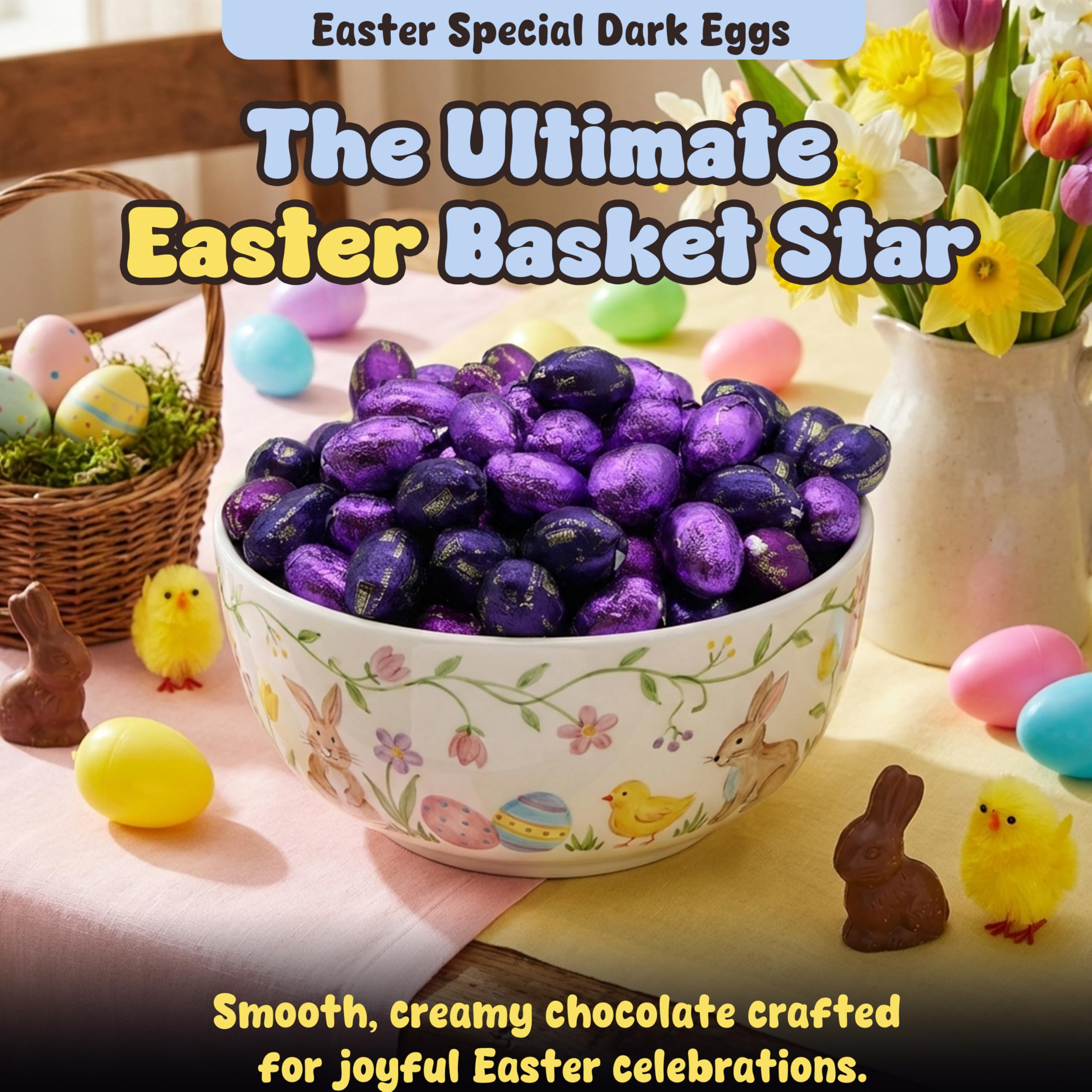 Candylish Easter eggs add colorful accents to baskets and gifts.