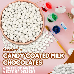Candylish Easter candy coated milk chocolate in white shell for Easter baskets