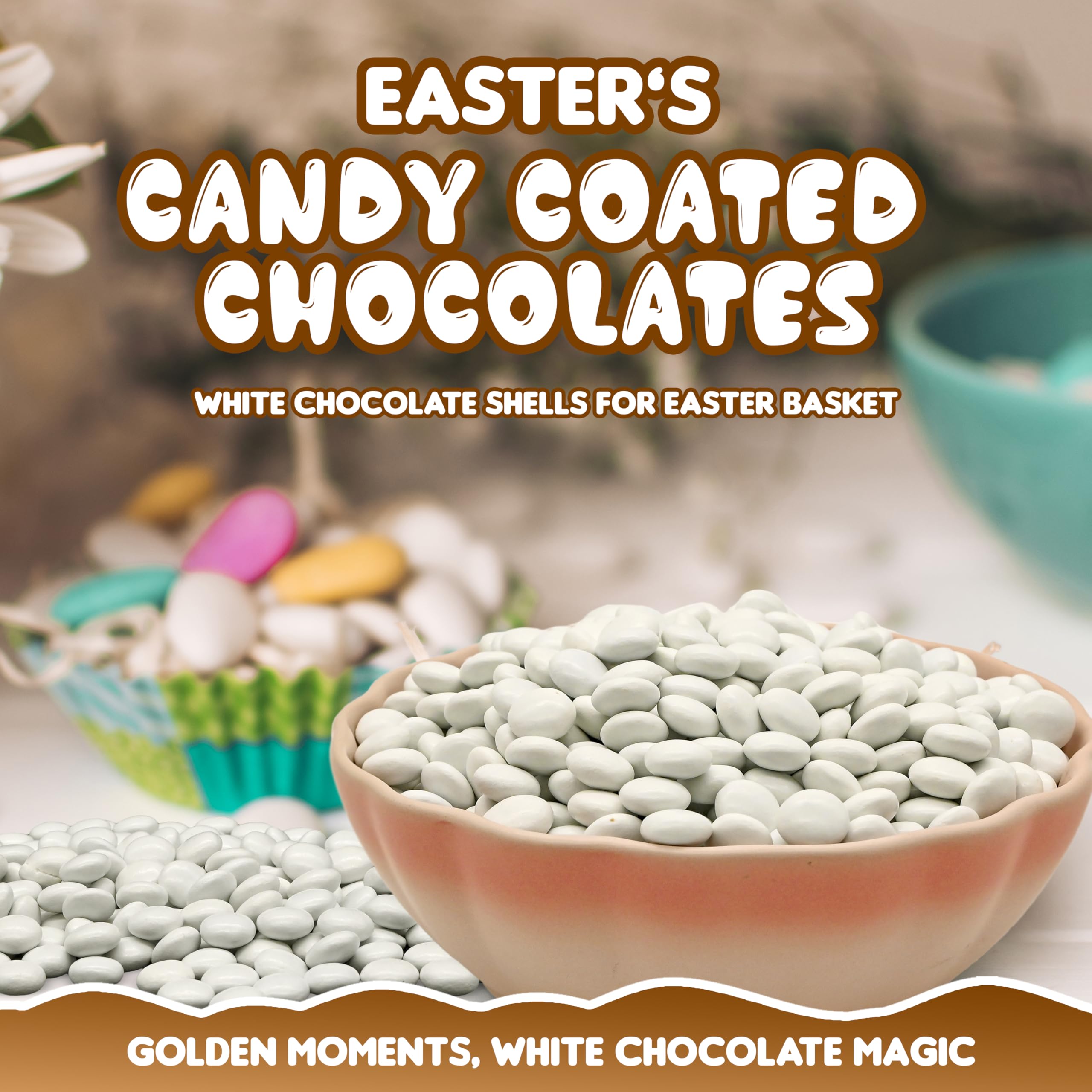 Candylish Easter treat: white-shell bite-sized chocolate ideal for egg hunts