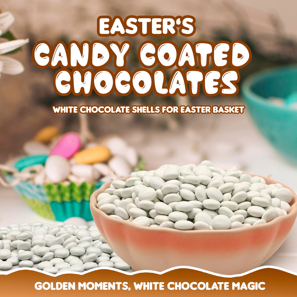 Candylish Easter treat: white-shell bite-sized chocolate ideal for egg hunts