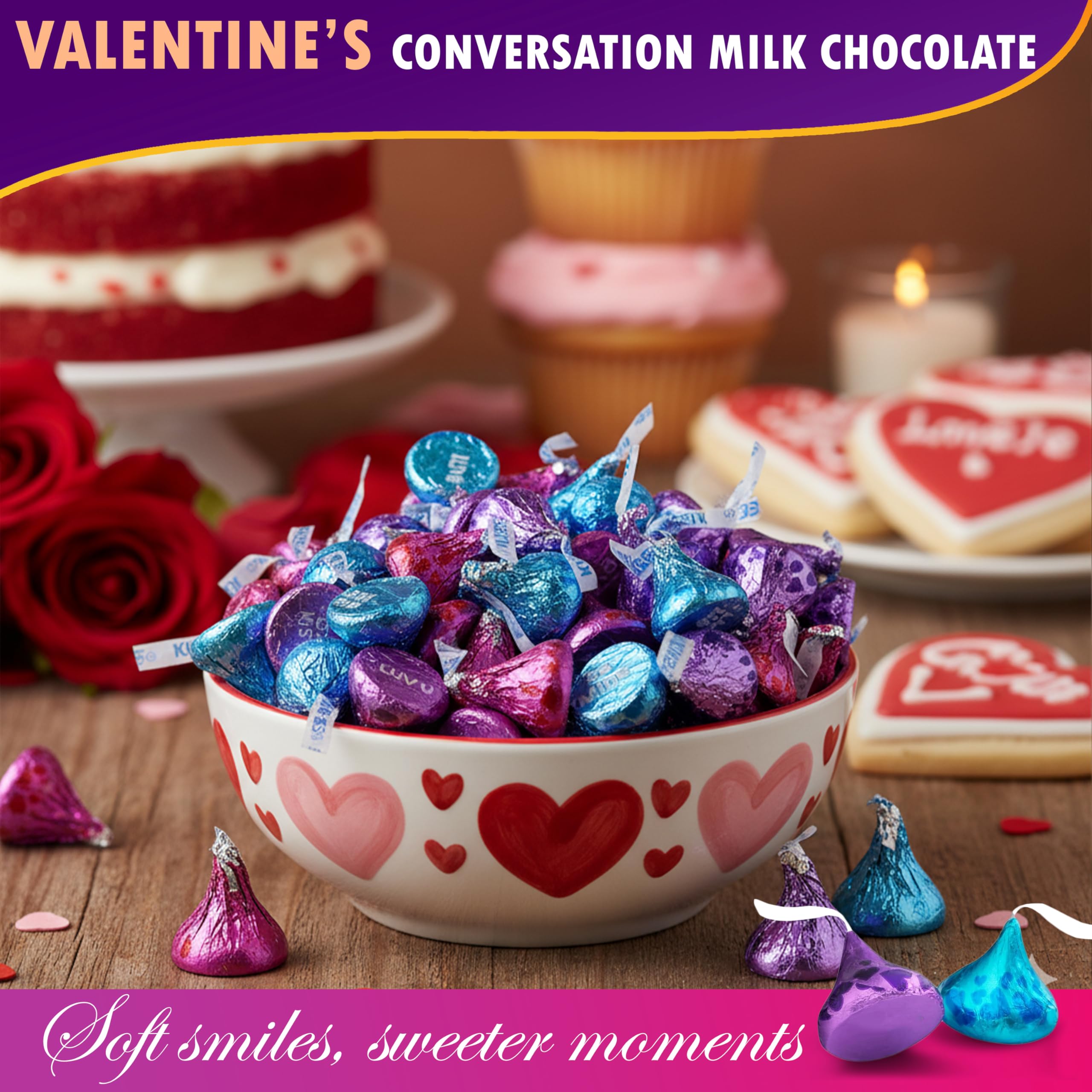 Candylish gift bag setup featuring conversation chocolates, ideal for Valentine treats