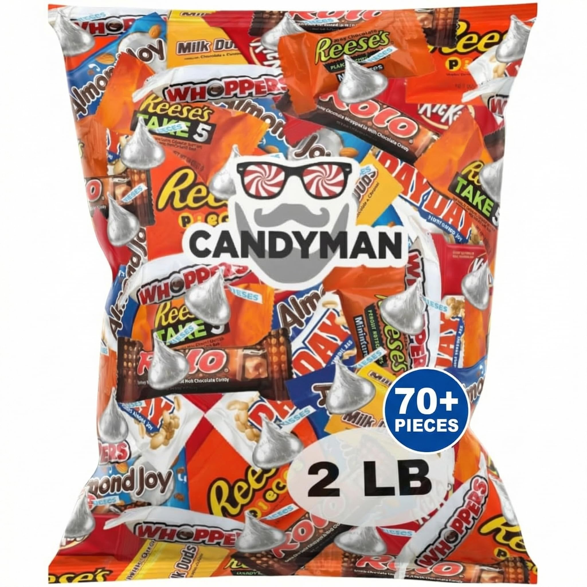 CANDYMAN 2lb assorted chocolate pack for versatile snacking on the go.