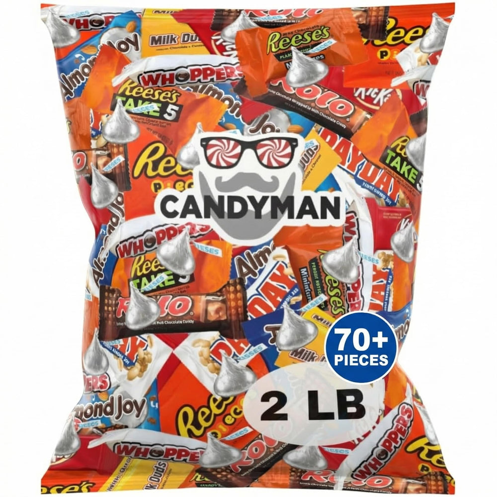 CANDYMAN 2lb assorted chocolate pack for versatile snacking on the go.