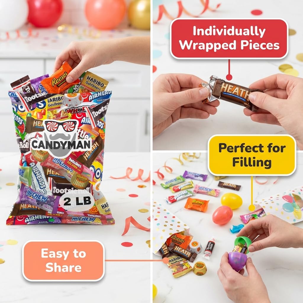 Candyman Easter basket stuffer candies add colorful variety to holiday treats.