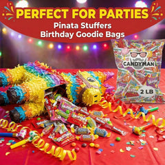 Candyman individually wrapped candies ideal for goodie bags and on-the-go snacking.